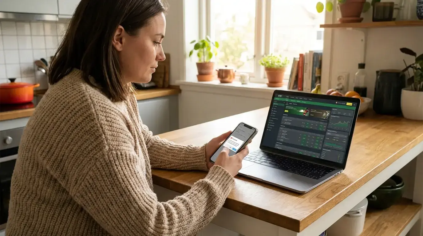 Cricket bettor reviewing account communication about restrictions and withdrawal processing