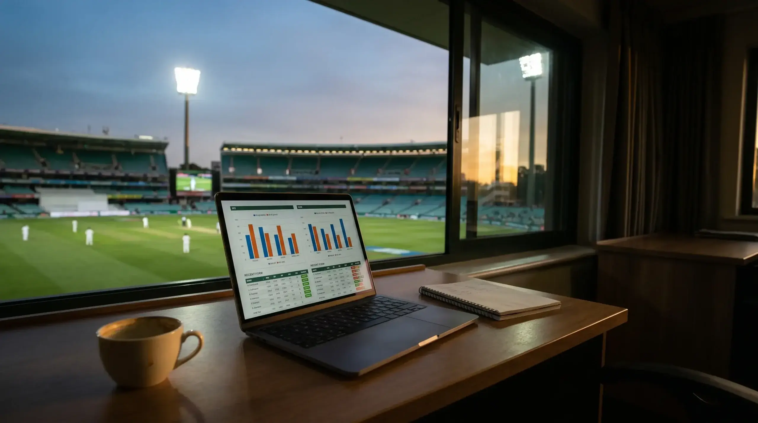 Cricket batting statistics analysis showing performance metrics comparison for informed betting decisions