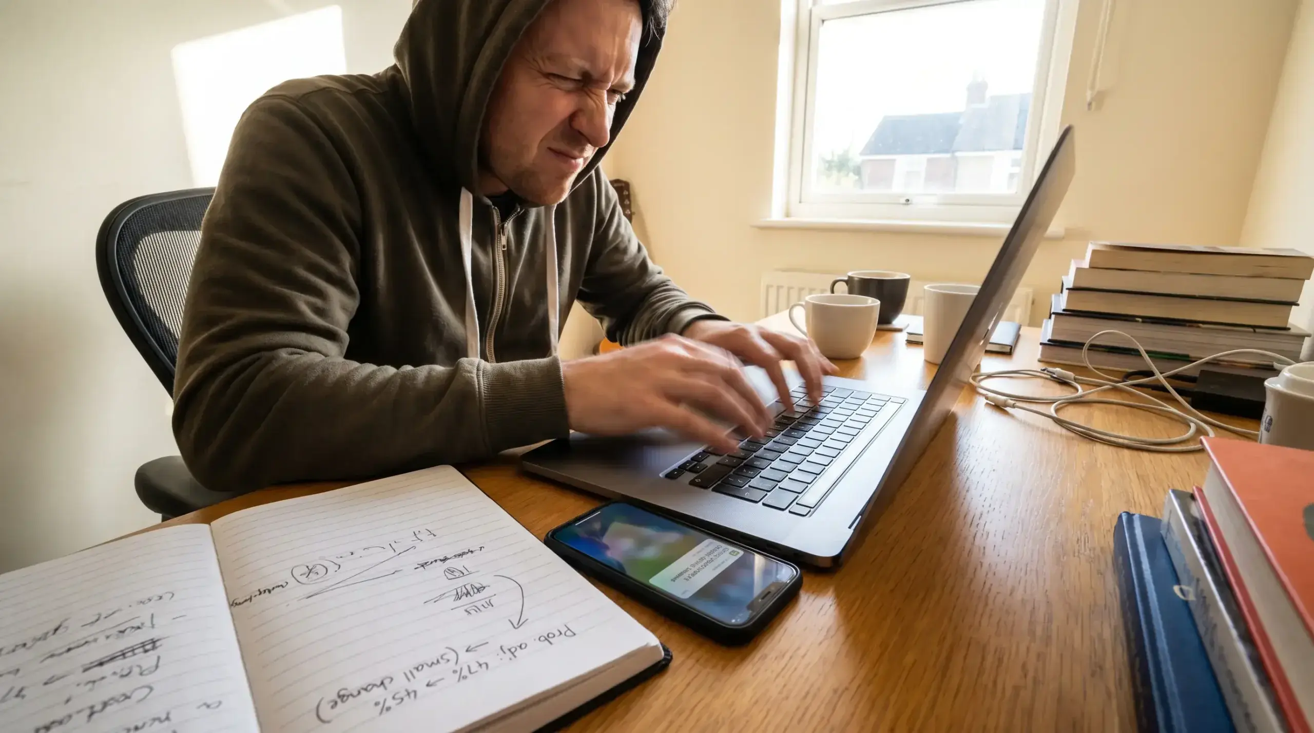Cricket analyst applying toss modifier to pre-match betting model in final minutes before play